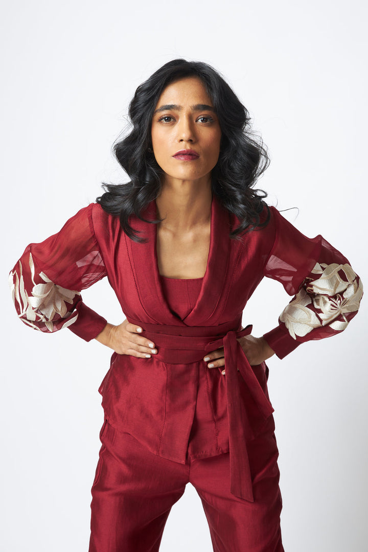 BW Reva - Blazer Wrap Top & Wide-Leg Pant |MADDER MUCH