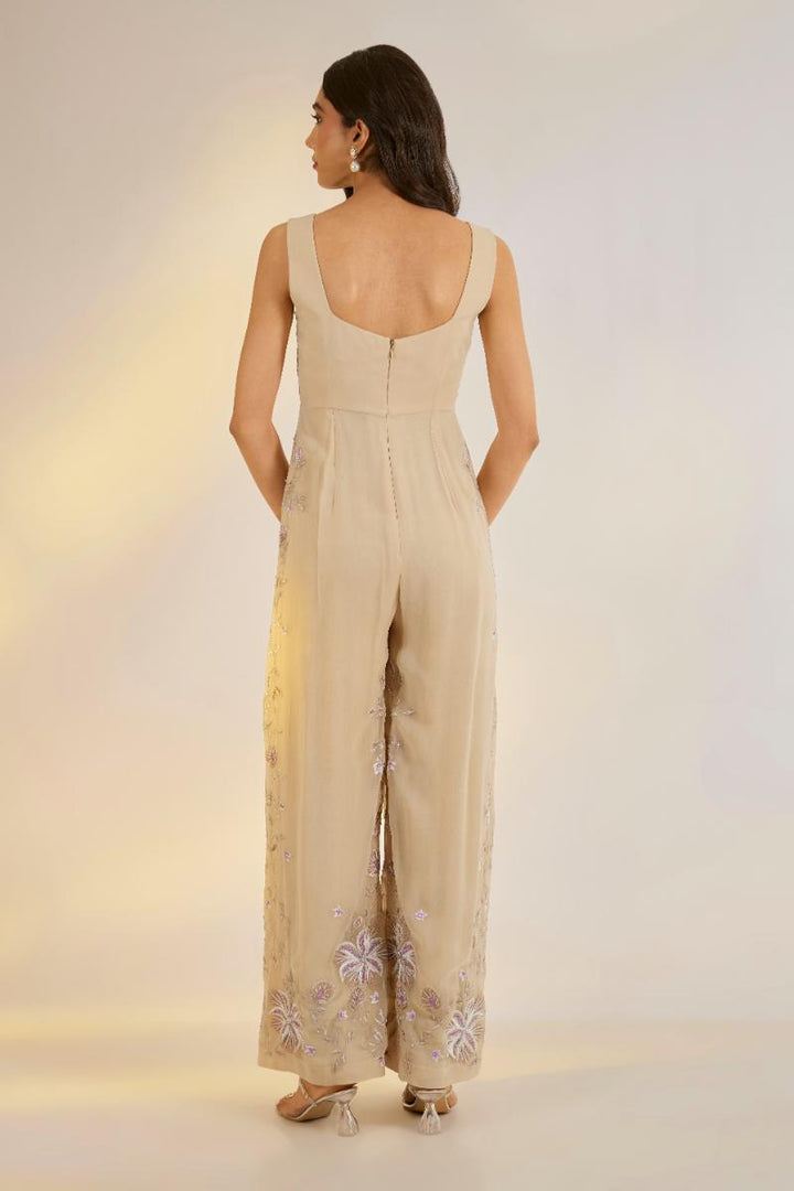 Georgette Floral Embroidered Jumpsuit| Shruti rawal
