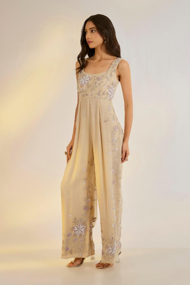 Georgette Floral Embroidered Jumpsuit| Shruti rawal
