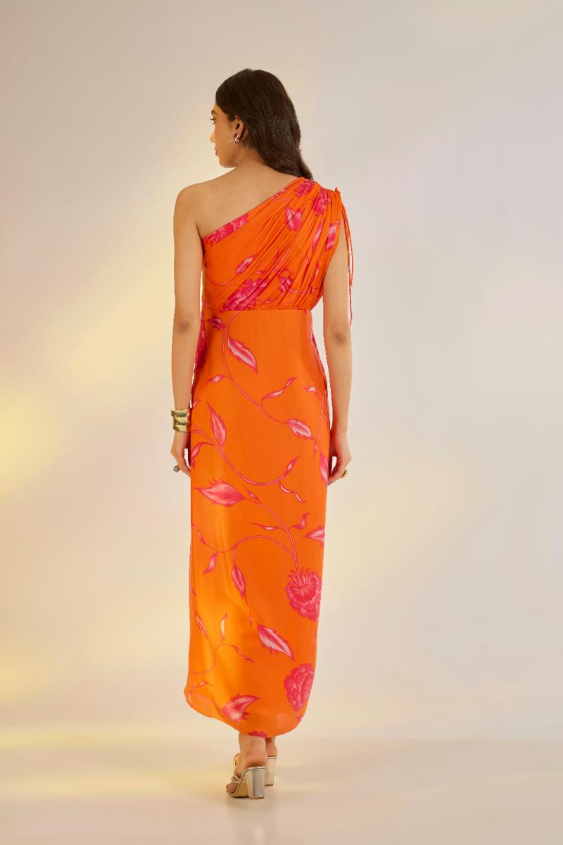 Printed Cowl Drape Dress| Shruti rawal