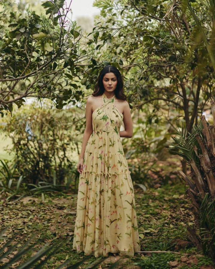 Iris Halter Neck Maxi Dress| Shruti rawal