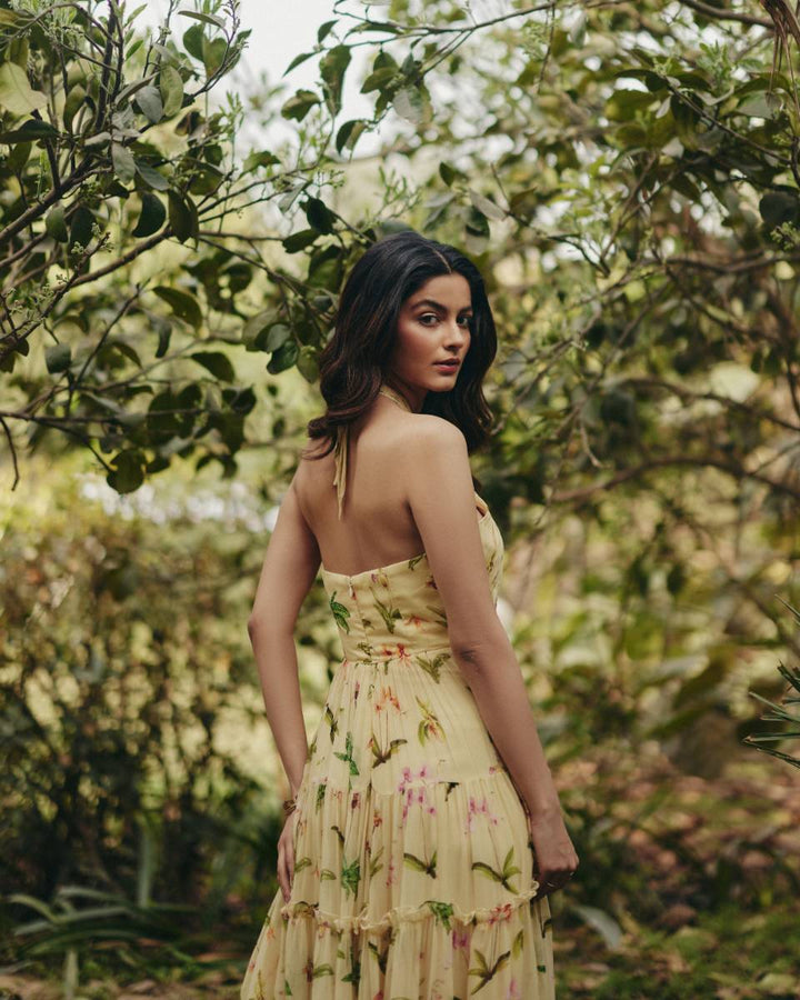 Iris Halter Neck Maxi Dress| Shruti rawal