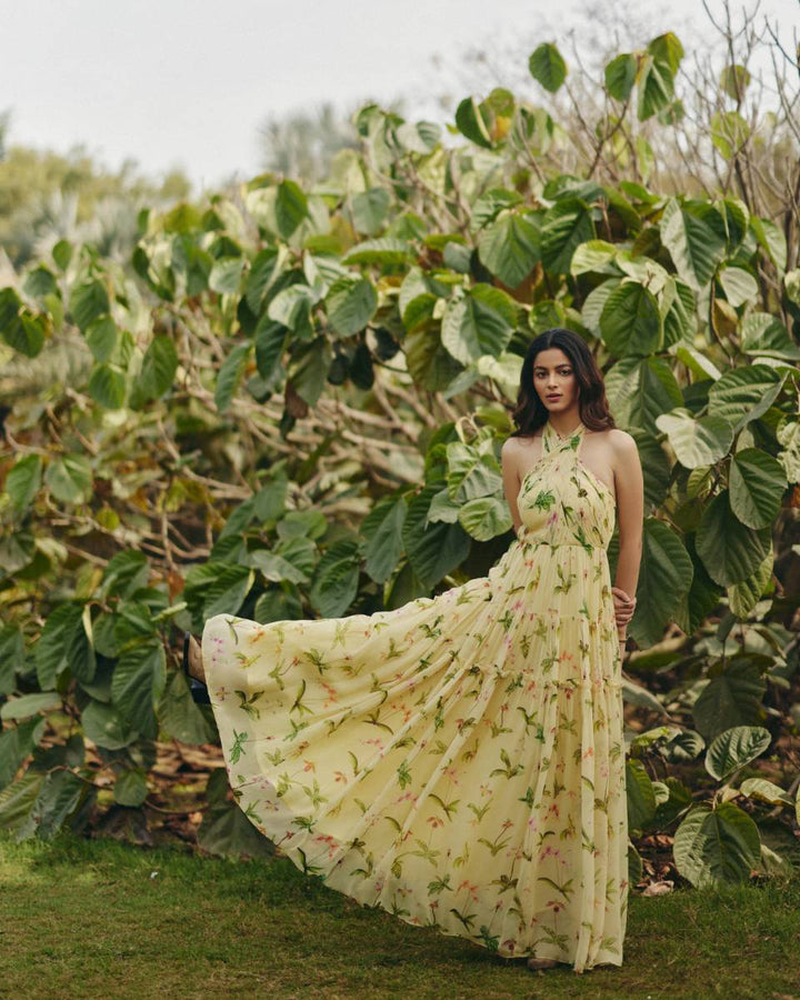 Iris Halter Neck Maxi Dress| Shruti rawal