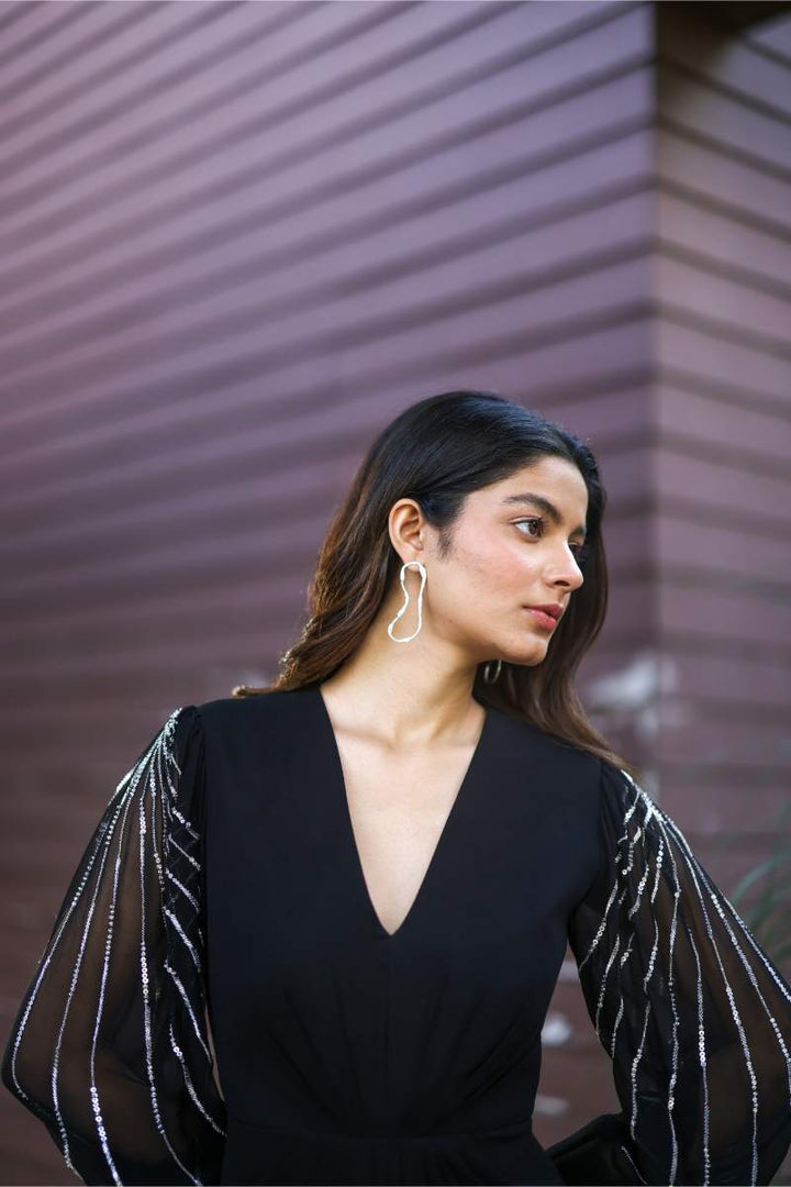 Black Georgette Evening Dress | Shruti rawal