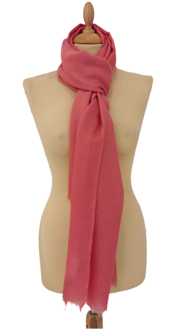 Rania Rose Pink Plain Pashmina Scarves