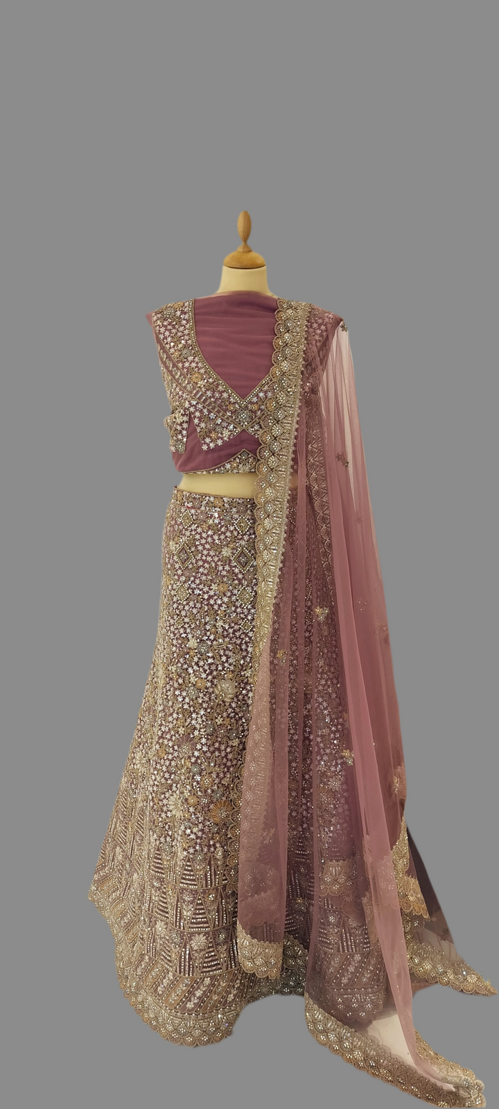 Shagun Lilac Lehenga with Sequins (Unstitched) Inaayat by Divya Taimni