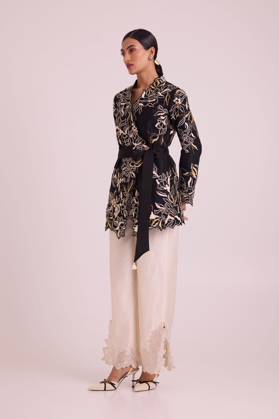 Farah - Tendril Wrap Blazer & Cutwork Pants |MADDER MUCH