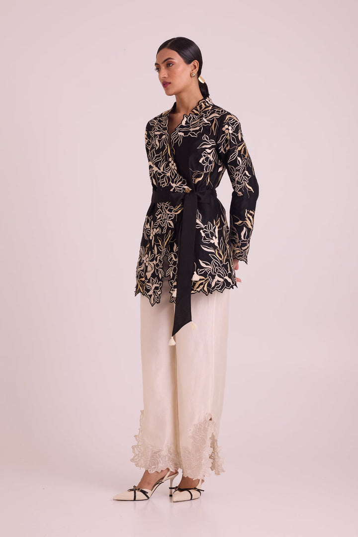 Farah - Tendril Wrap Blazer & Cutwork Pants |MADDER MUCH