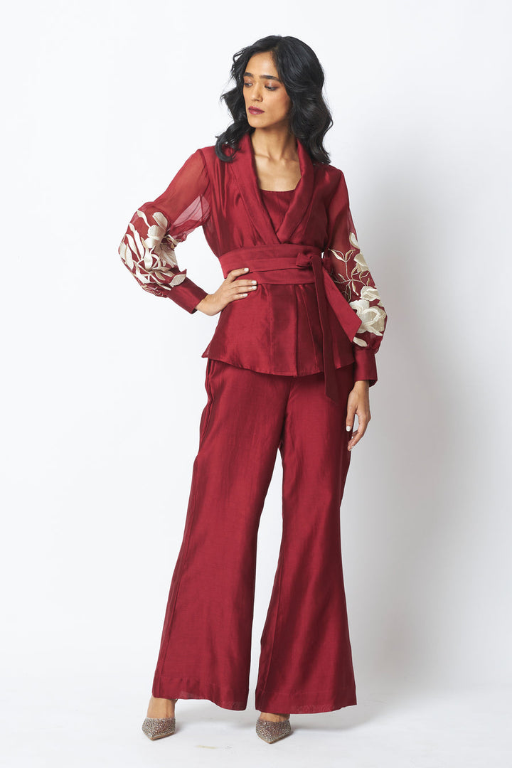 BW Reva - Blazer Wrap Top & Wide-Leg Pant |MADDER MUCH