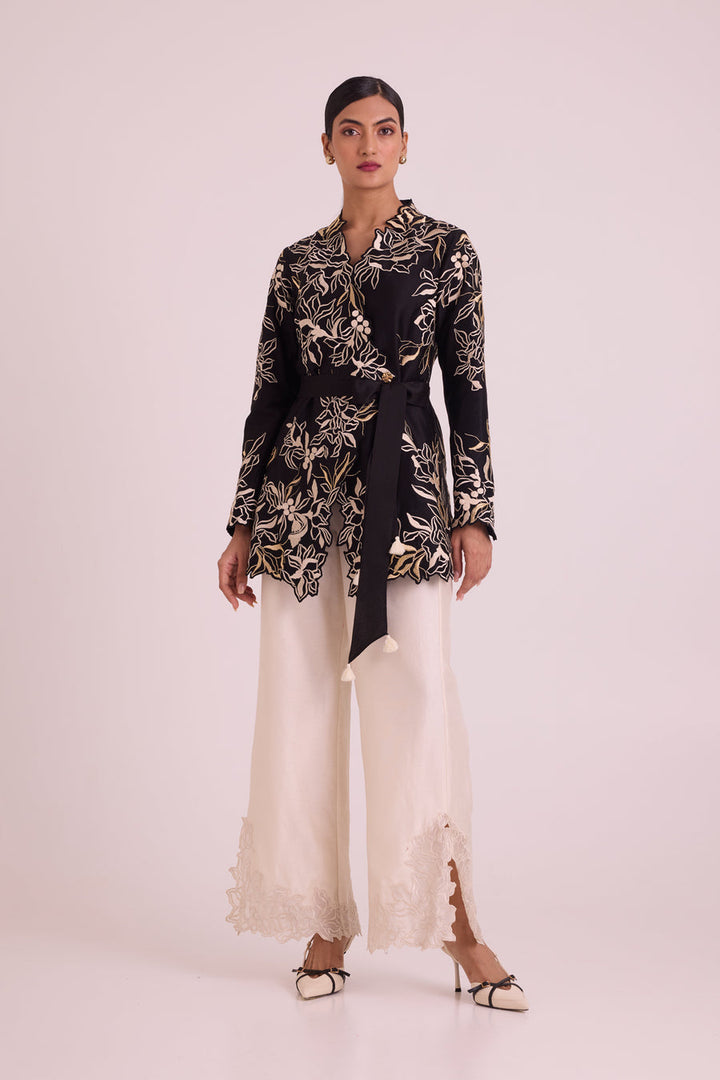 Farah - Tendril Wrap Blazer & Cutwork Pants |MADDER MUCH