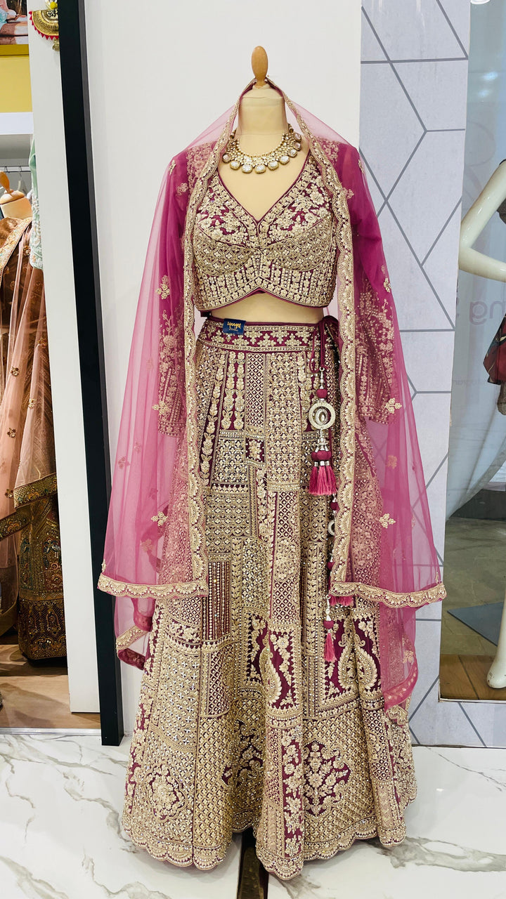 Shagun Purple and Silver Mirror-work Lehenga Set | Inaayat by Divya Taimni