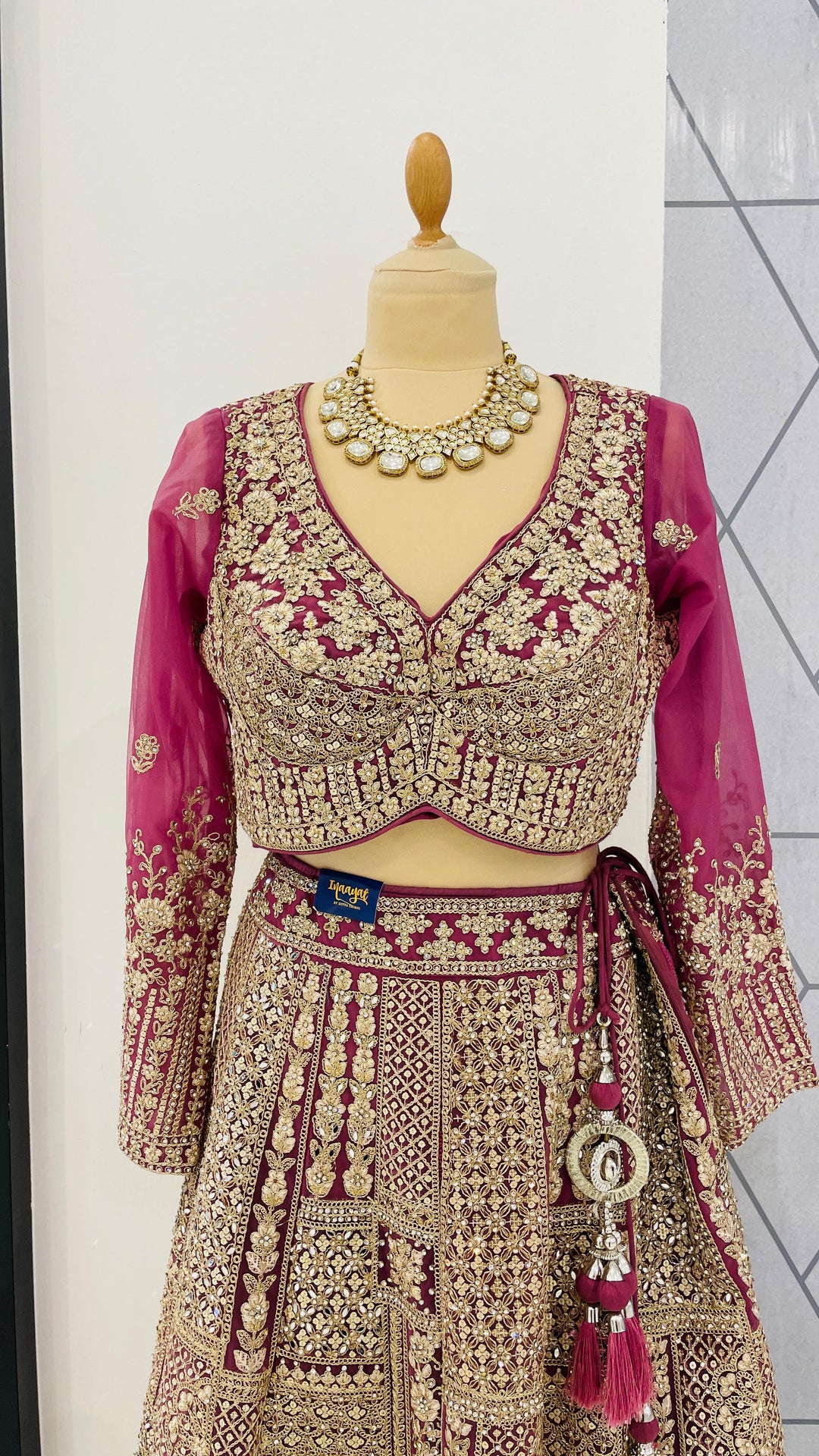 Shagun Purple and Silver Mirror-work Lehenga Set | Inaayat by Divya Taimni