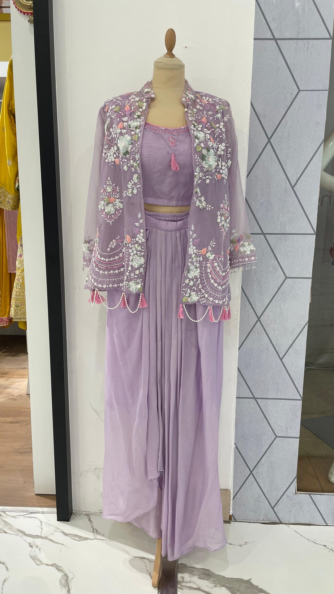 Cape Top and Drape Skirt Co-ord Set