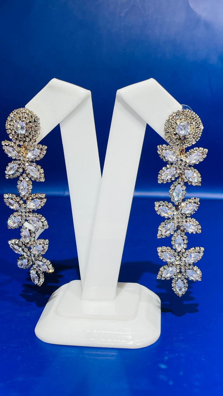 Rose Gold with Crystal Earring|Inaayat by Divya Taimni