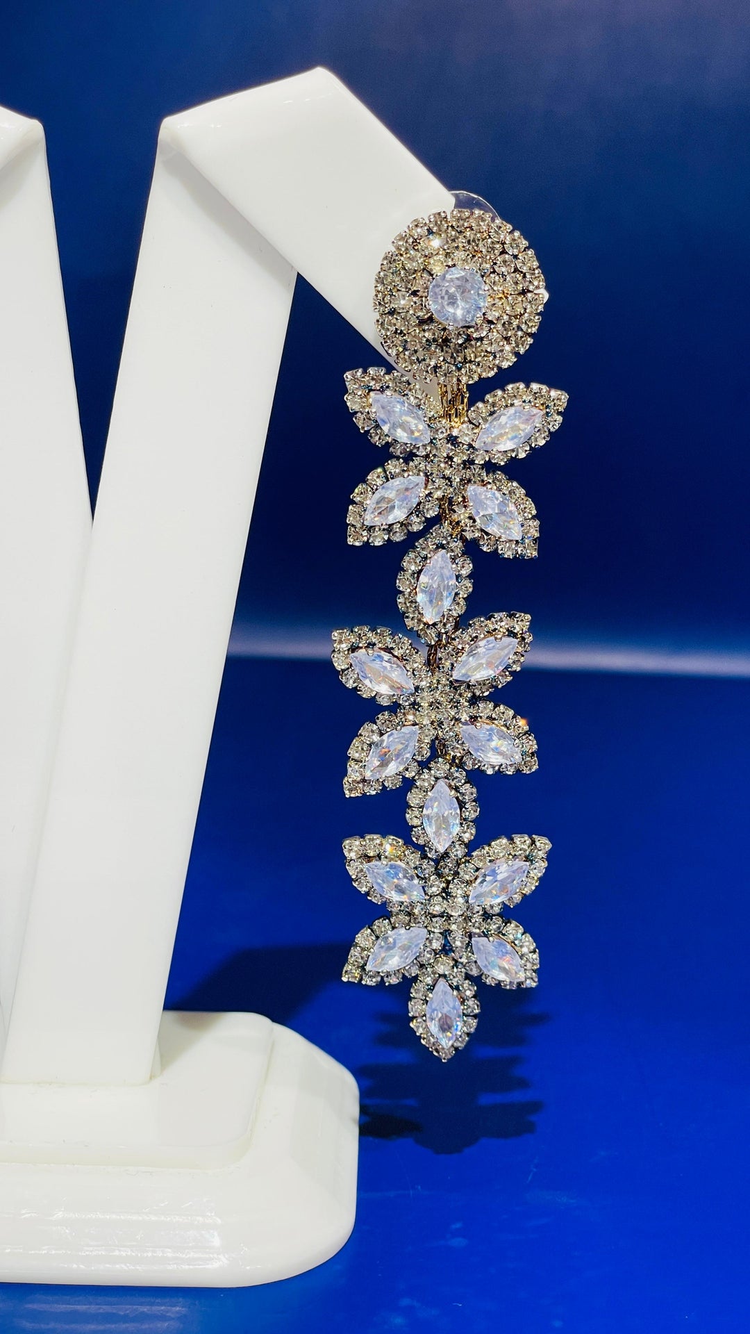 Rose Gold with Crystal Earring|Inaayat by Divya Taimni