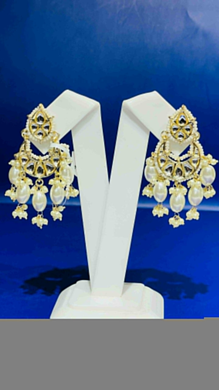 Shayma Chandbali Maroon Pearl Drops Earrings|Inaayat by Divya Taimni