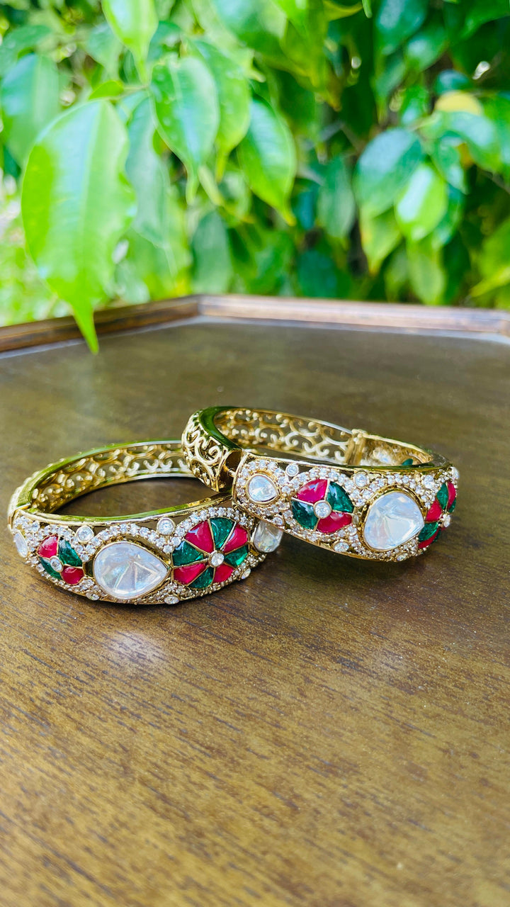Gold Hoops Meenakari Earrings |Inaayat by Divya Taimni
