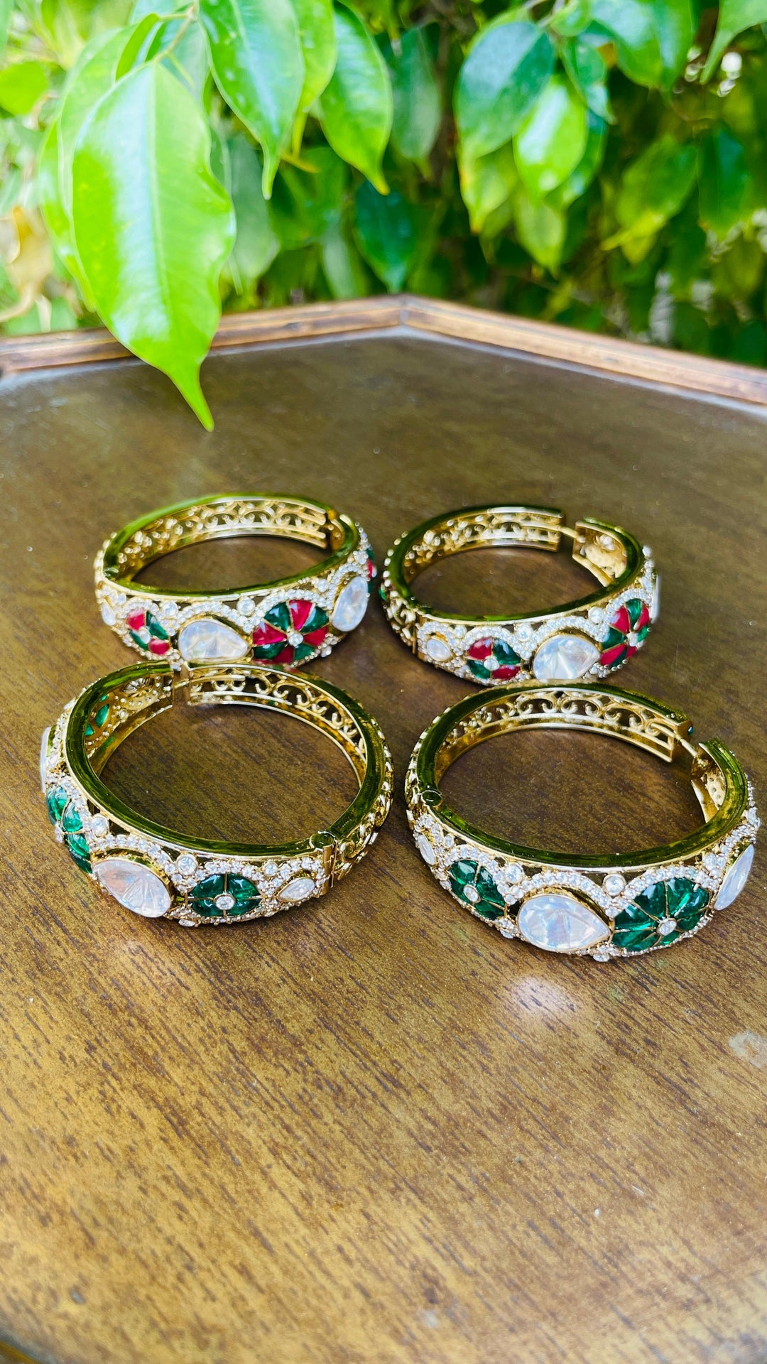 Gold Hoops Meenakari Earrings |Inaayat by Divya Taimni