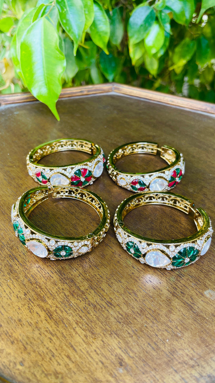 Gold Hoops Meenakari Earrings |Inaayat by Divya Taimni