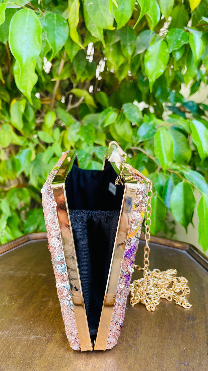 Sparkling Sequin Floral Purse | House of Inaayat