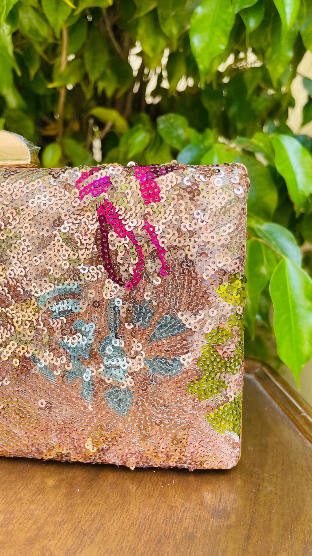 Sparkling Sequin Floral Purse | House of Inaayat