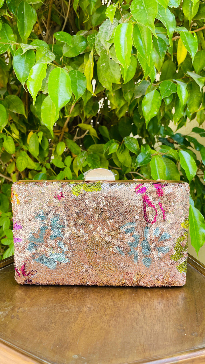 Sparkling Sequin Floral Purse | House of Inaayat