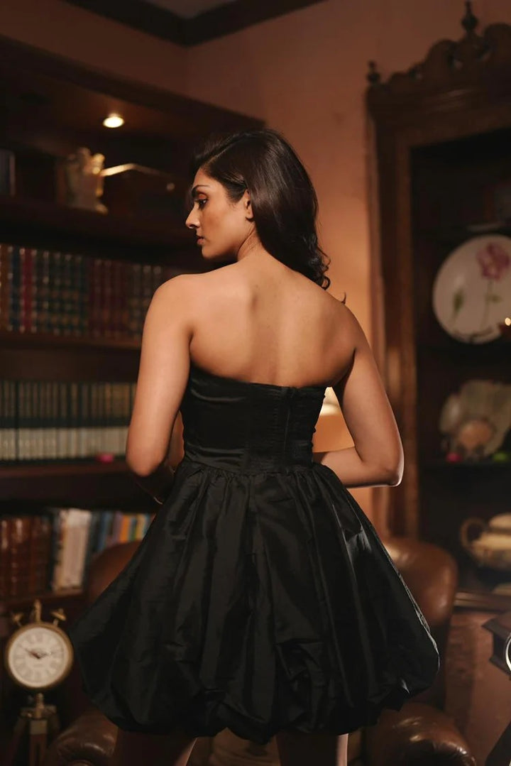 Midnight Bloom taffeta mini dress | Duchess Kumari