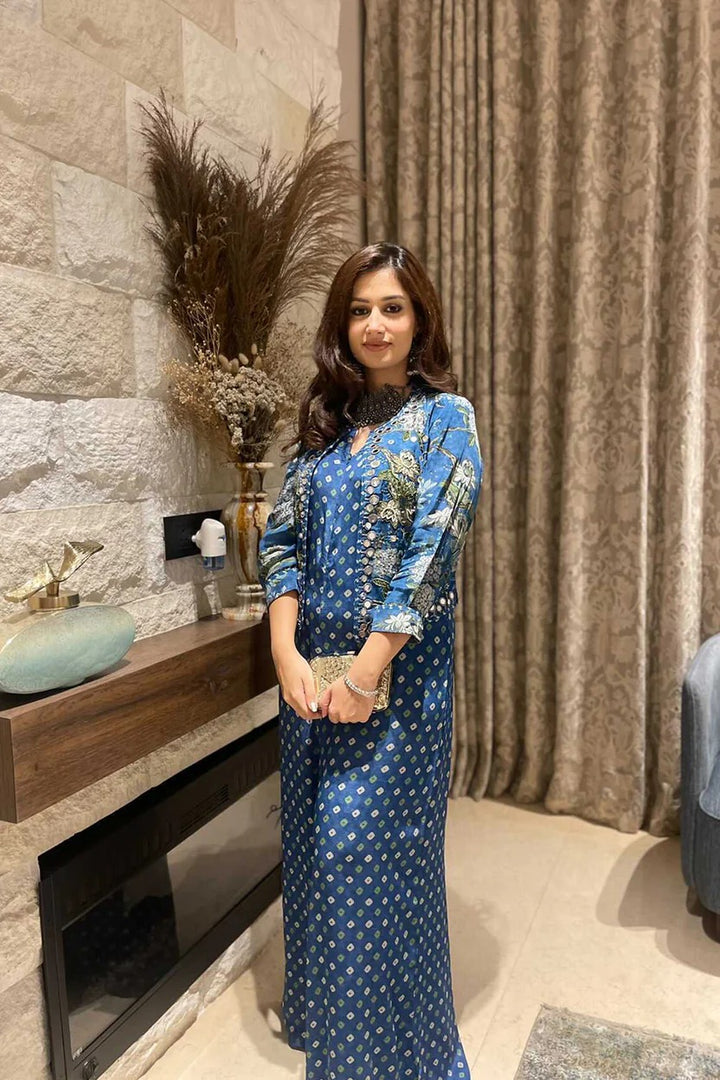 Blue Bandhini Print Jumpsuit | The Bumble Bee