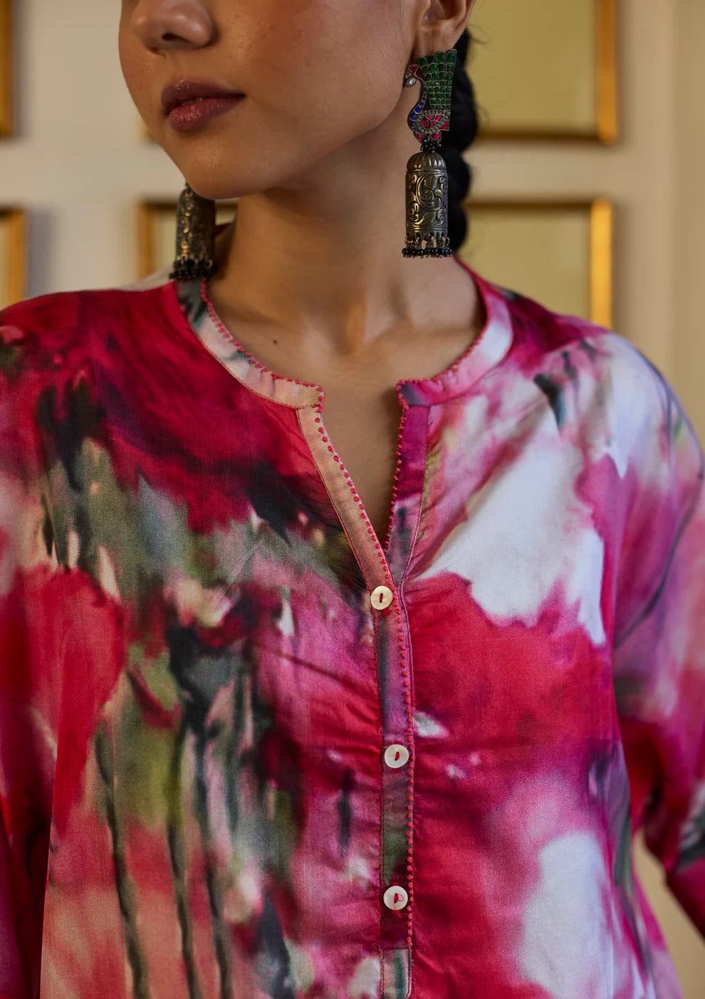 Fuchsia Bloom Co-ord Set | Andaaz by Jyoti Dhawan