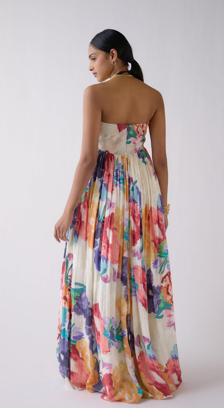 Multi Muslin Floral Resort Dress | Basanti Kapde Aur Koffee