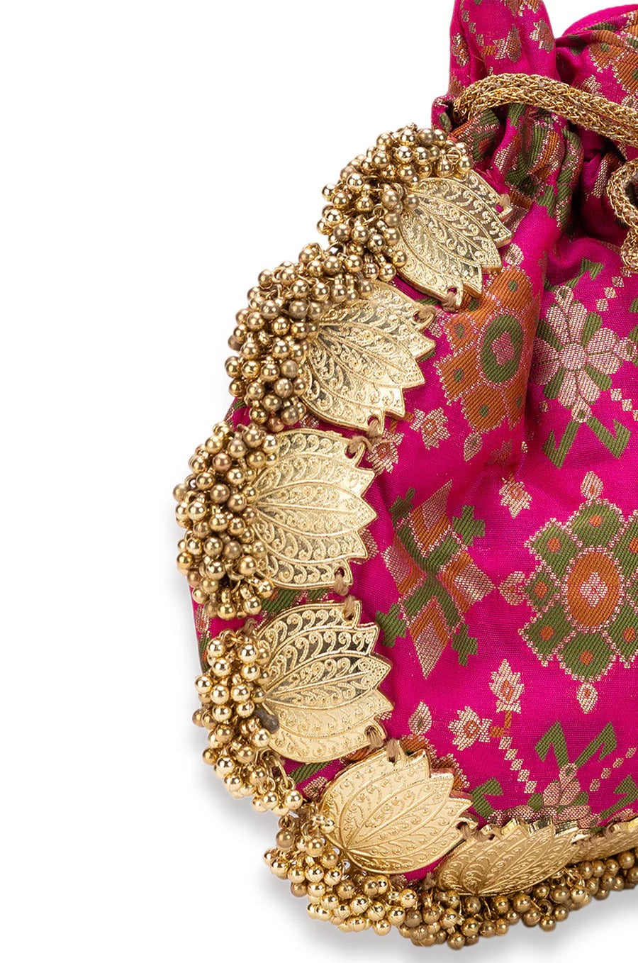 Avika Pink Potli Drawstring Bag | 5 Elements by Radhika