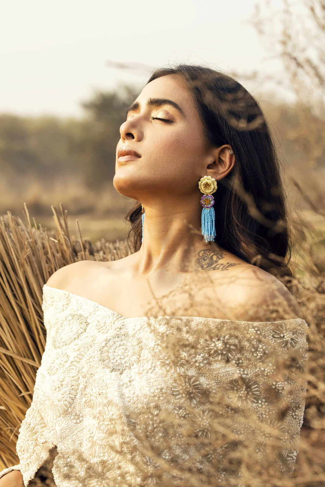 Mediterranean Garden Earrings - Phiroza Enamelled | Astha Jagwani