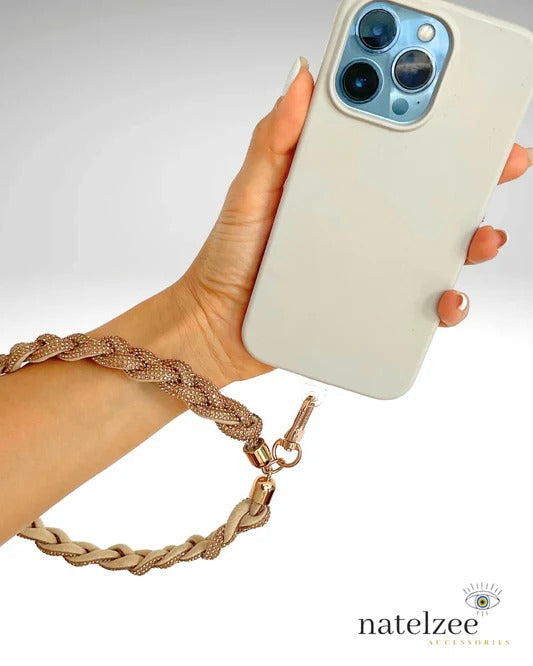 Crystal Braided Wristlet - Gold |Natelzee
