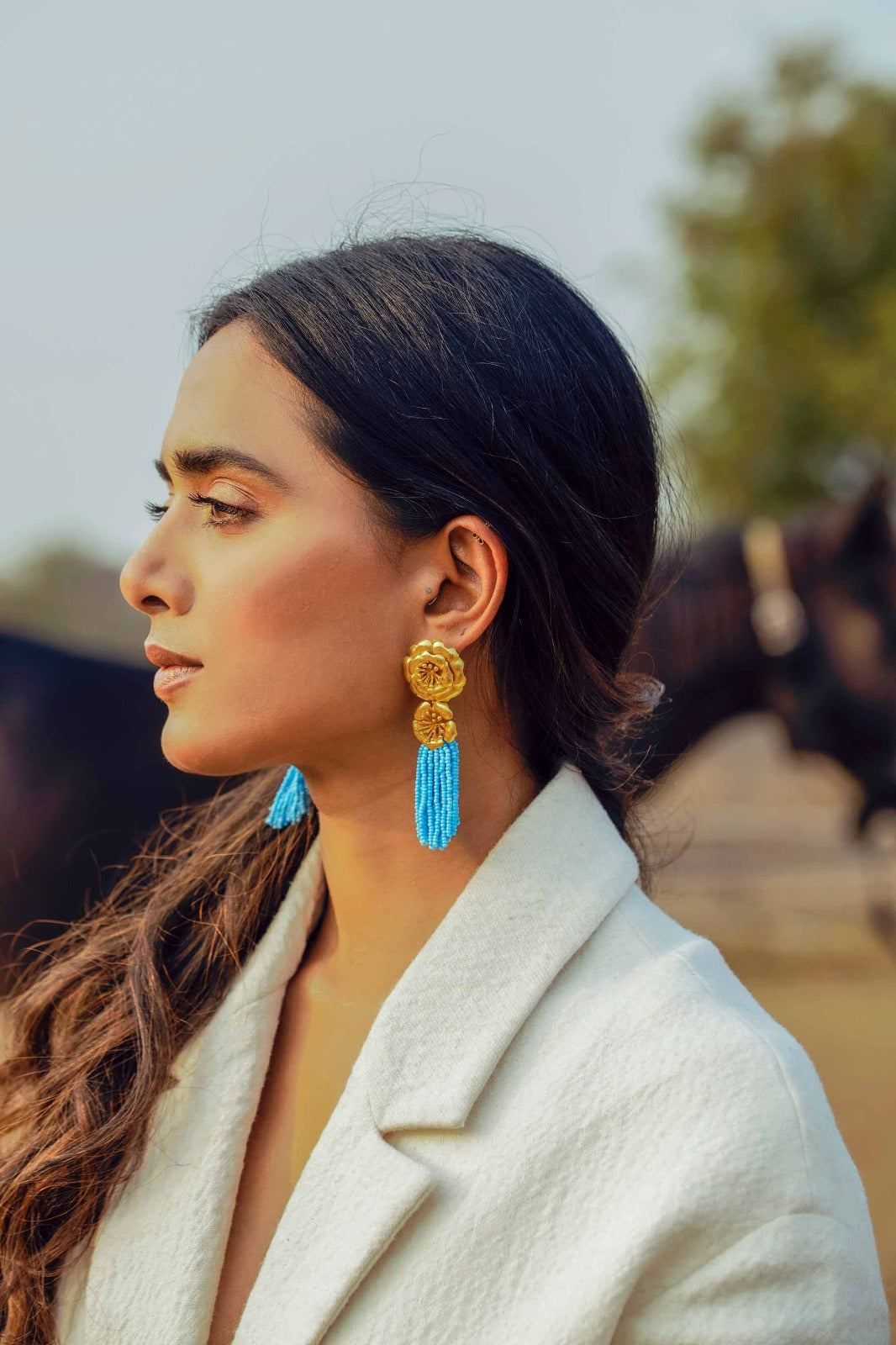 Mykonos Earrings - Phiroza Tassels | Astha Jagwani