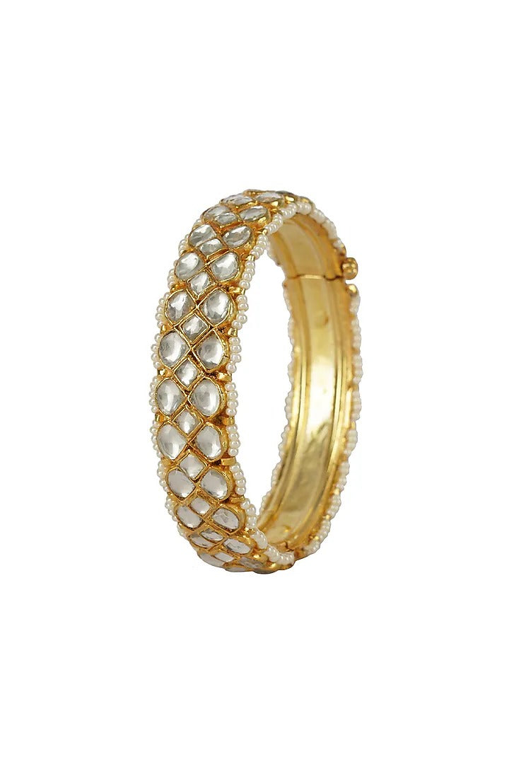 Polki Flower Bangles | Astha Jagwani