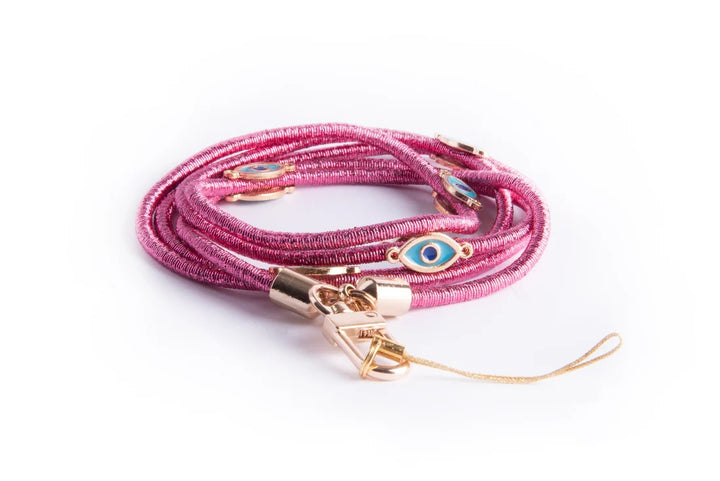 Metalic Corded Crossbody Phone Lanyard - Pink |Natelzee