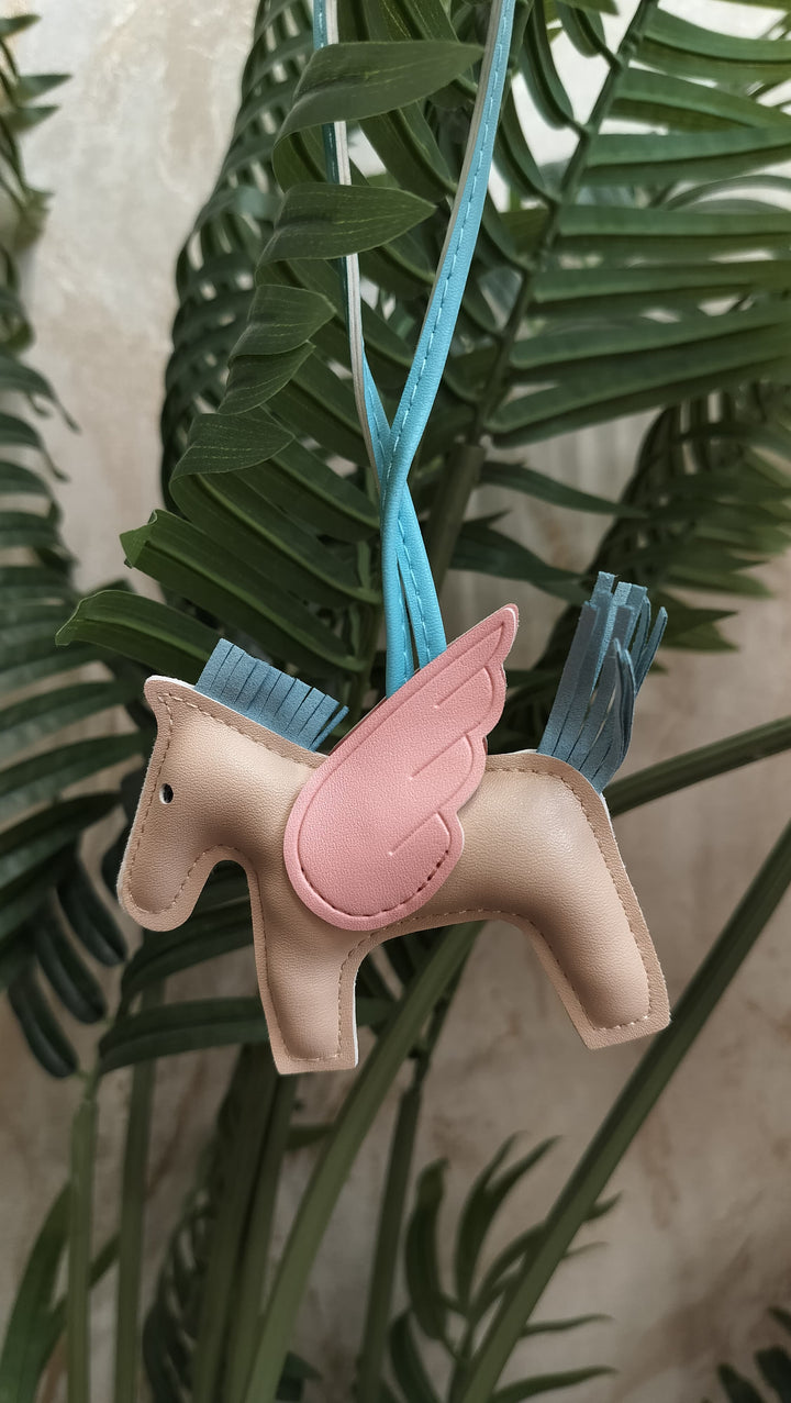 Beige Pegasus Bag Charm | House of Inaayat