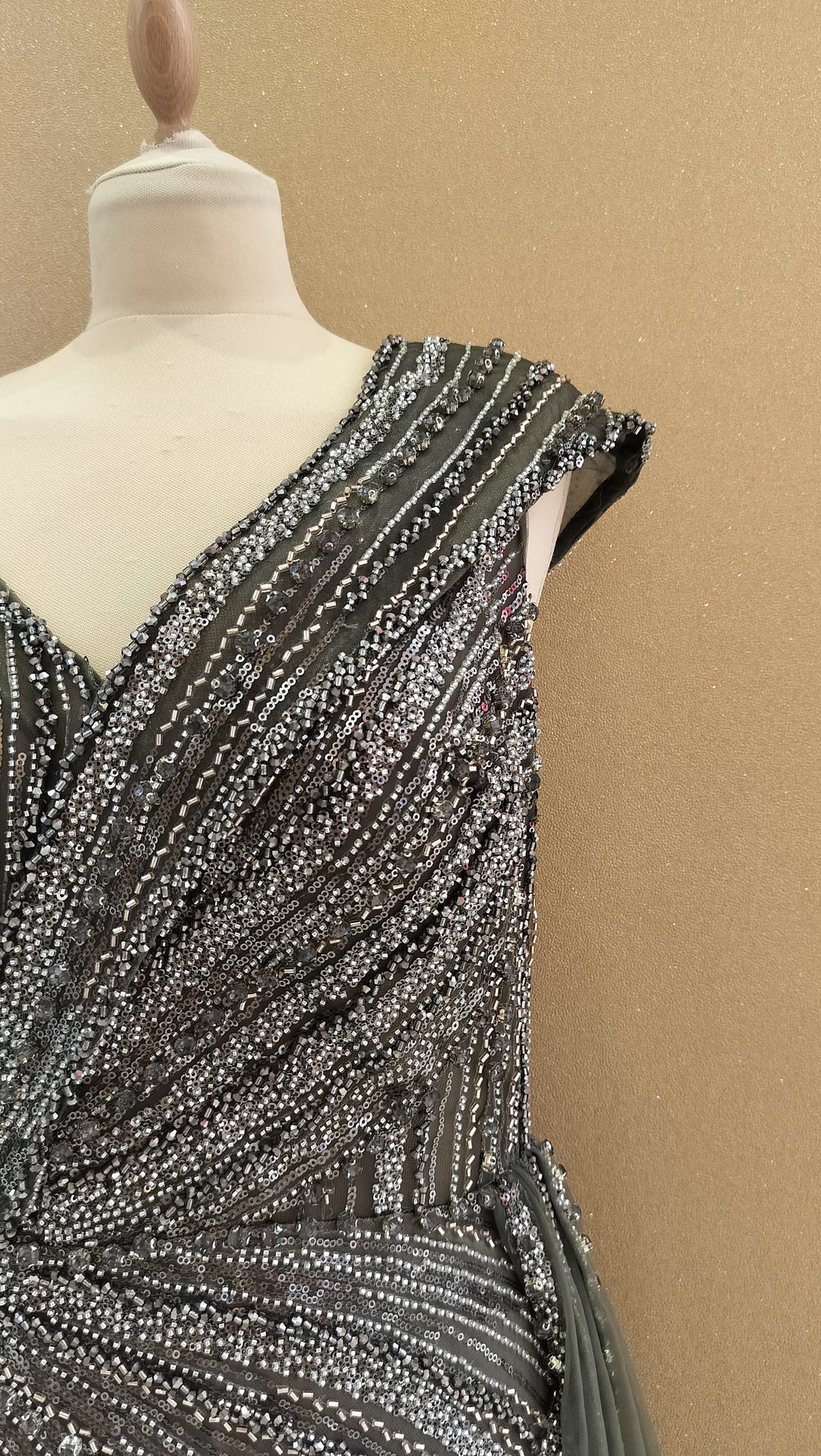 Charcoal Shimmer Embellished Couture Gown| Inaayat by Divya Taimni