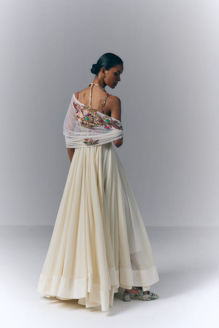 Ivory Bloom Anarkali Set|VARUN BAHL