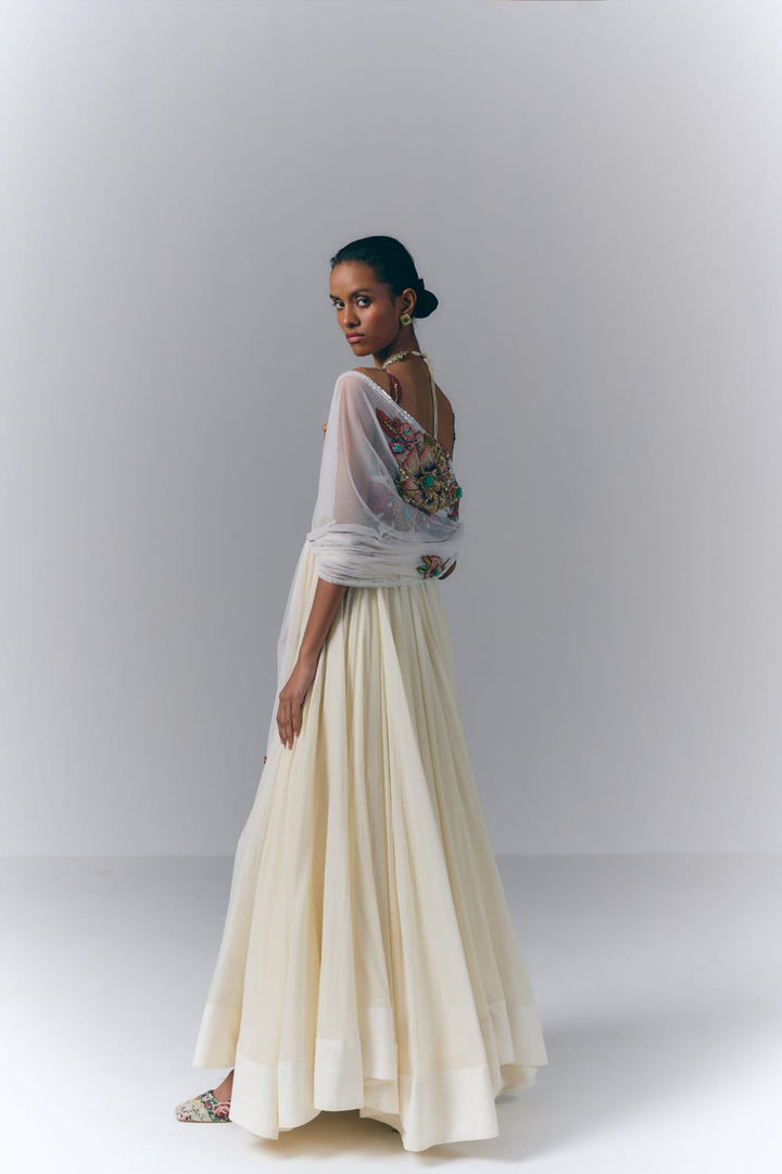 Ivory Bloom Anarkali Set|VARUN BAHL