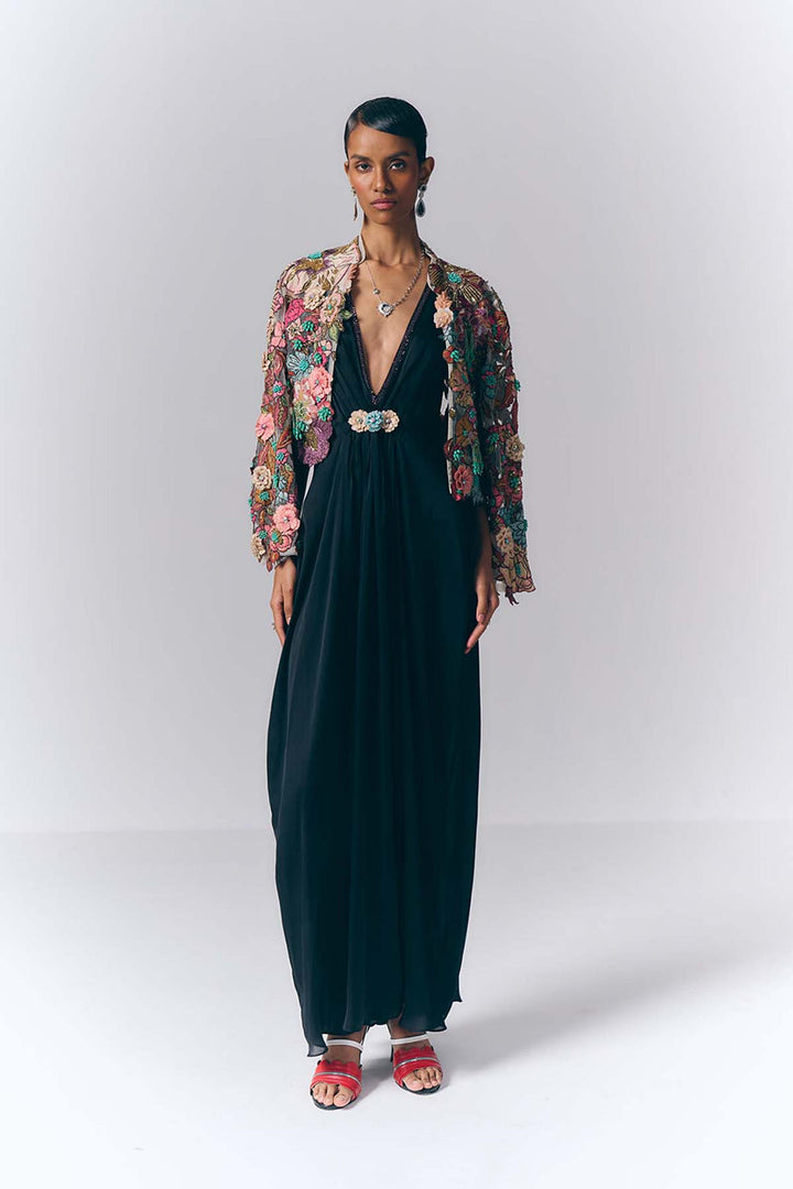 Twilight Blossom Jacket Gown|VARUN BAHL