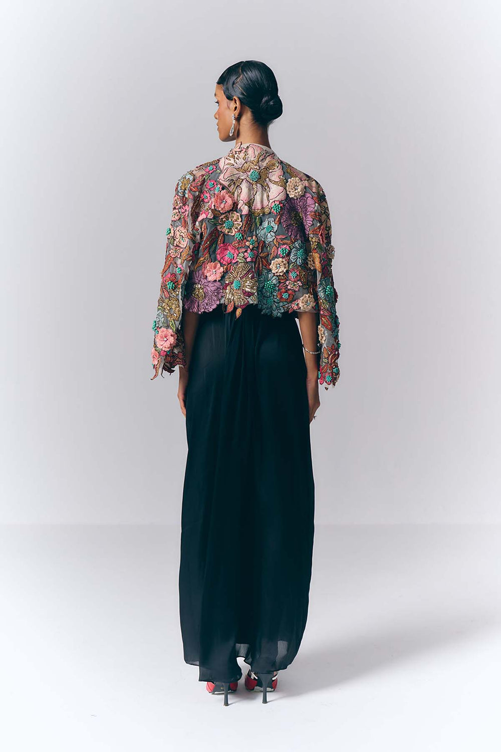 Twilight Blossom Jacket Gown|VARUN BAHL