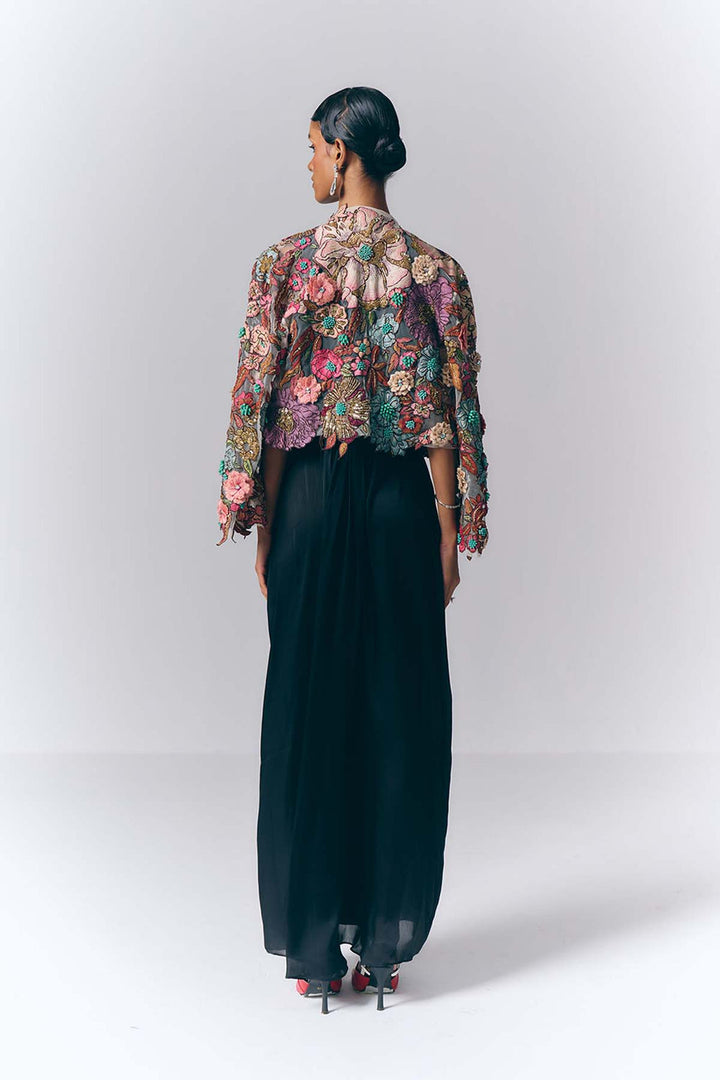Twilight Blossom Jacket Gown|VARUN BAHL