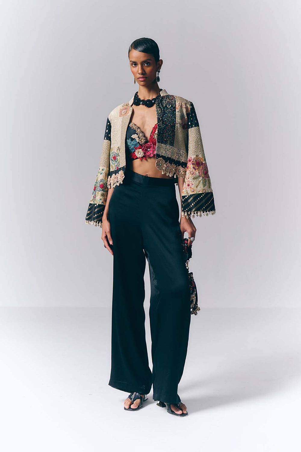 Patchwork Co-ord Jacket Set|VARUN BAHL