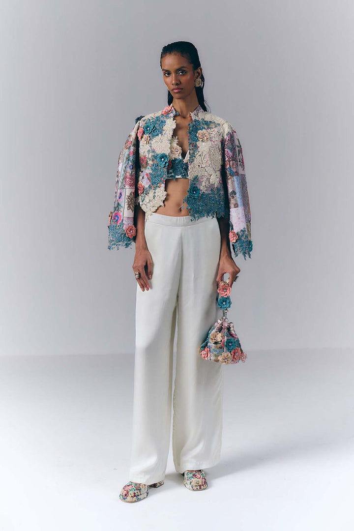 Printed Floral Co-ord Jacket Set|VARUN BAHL