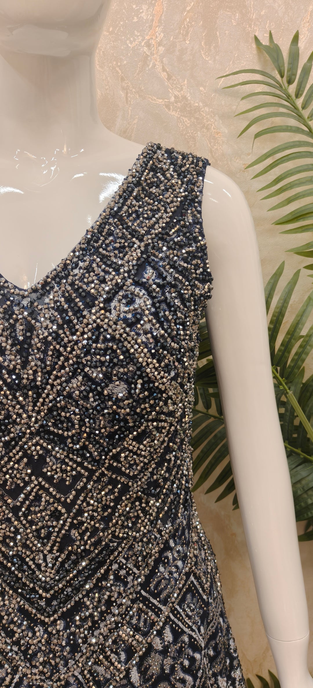 Midnight Navy Embellished Gala Gown | Inaayat by Divya Taimni