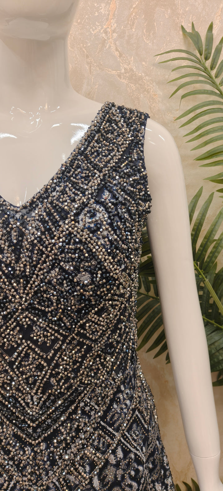 Midnight Navy Embellished Gala Gown | Inaayat by Divya Taimni