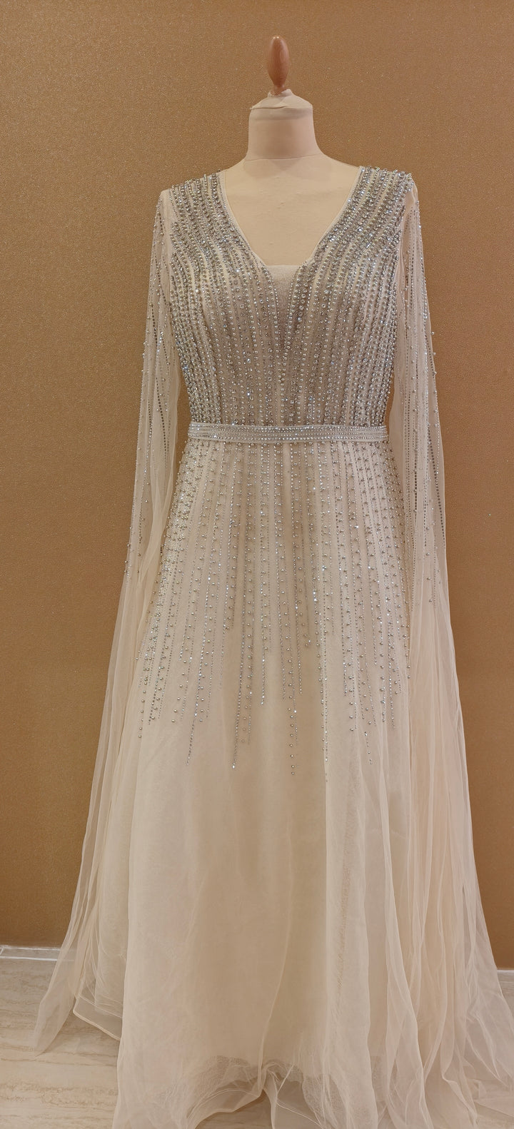 Ivory Tulle A-Line Gown | Inaayat by Divya Taimni