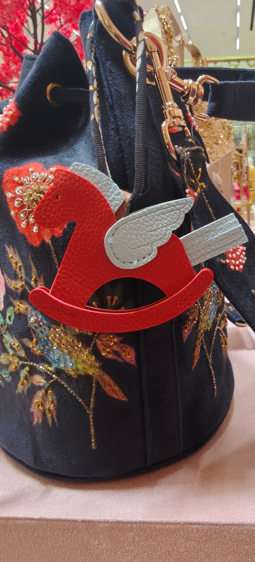 Red Rocking Horse Bag Charm | House of Inaayat