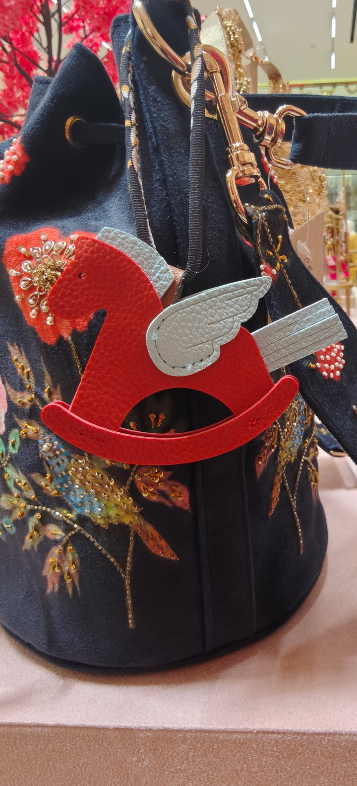 Red Rocking Horse Bag Charm | House of Inaayat